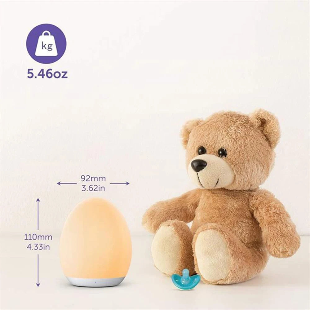 LED Children Night Light Egg Shape Soft Silicone USB Rechargeable Bedroom Decor Gift For Kids Sleeping Eye Protection Touch Lamp