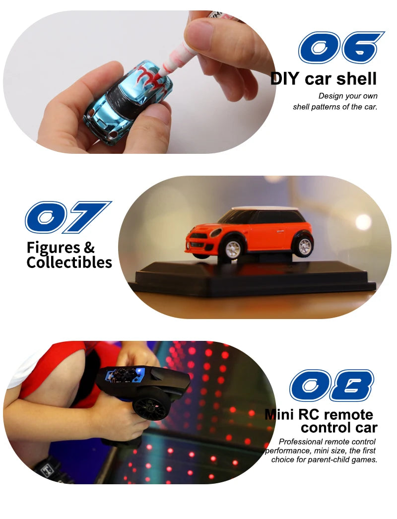 Turbo Racing 1:76 RC Car Mini Full Proportional VT System NOT WITH REMOTE Patent Electronic Race Car Toys For Kids and Adults