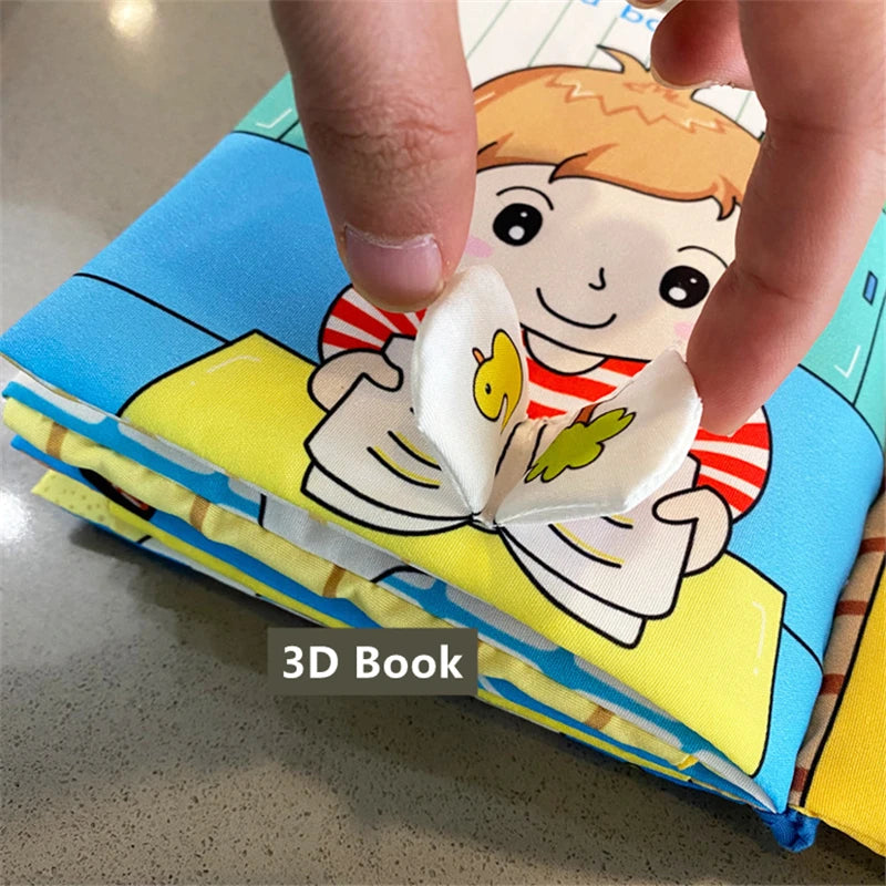 Baby Puzzle Fabric Books Parent-Child Interaction Early Learning Cloth Book 0-12 Months Ring Paper Develop Cognize Reading Toys