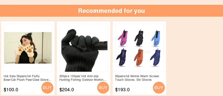 60pairs/lot Winter Warm Screen Touch Gloves. Ski Gloves