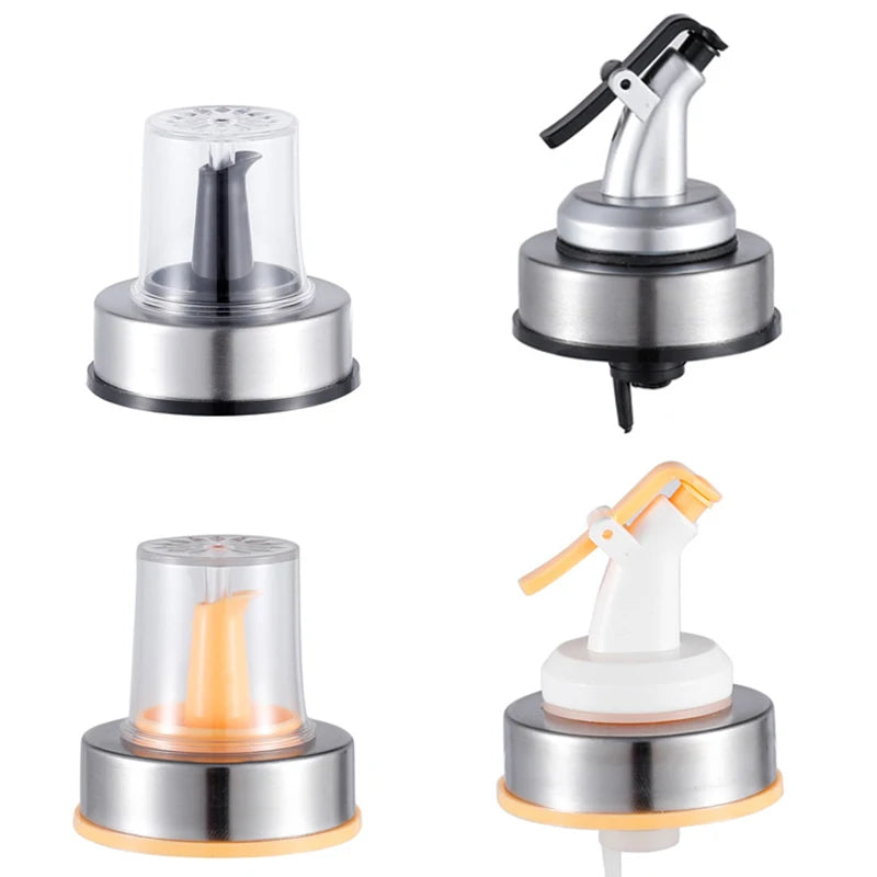 YOMDID Durable Bottle Cap Stopper For Oil Bottle Seasoning Bottle Sauce Vinegar Oil Nozzle Sprayer Sealed Lid Kitchen Utensils