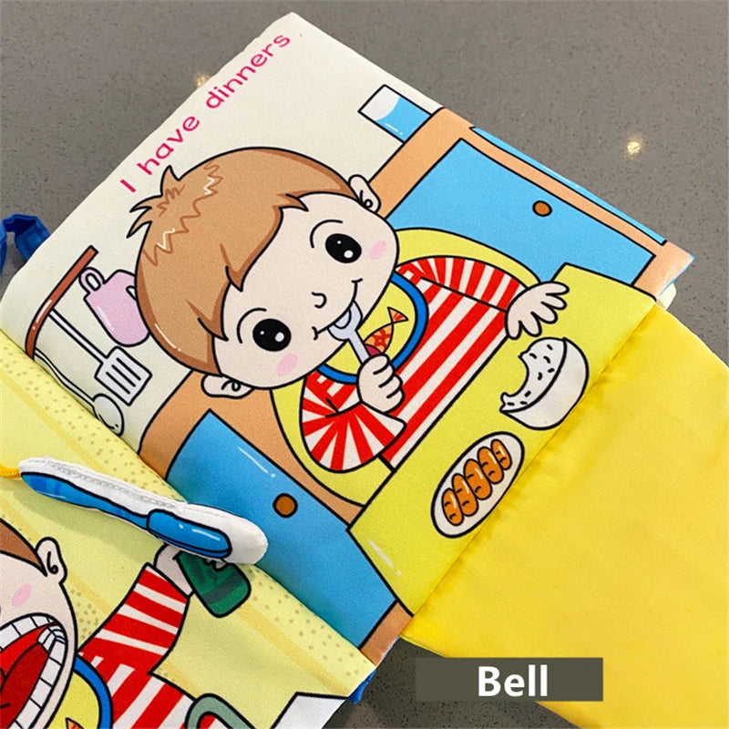 Baby Puzzle Fabric Books Parent-Child Interaction Early Learning Cloth Book 0-12 Months Ring Paper Develop Cognize Reading Toys