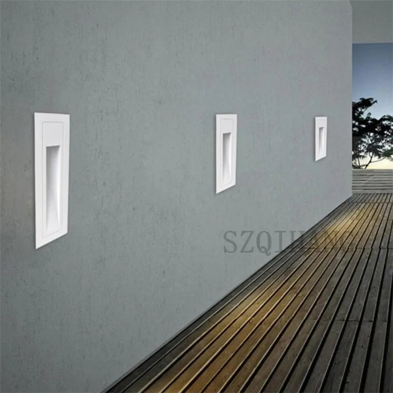 10W Wall Light Underground Waterproof Led Step Stair Lights Outdoor Footlight Recessed Corner Wall Lamp Exterior Garden Light