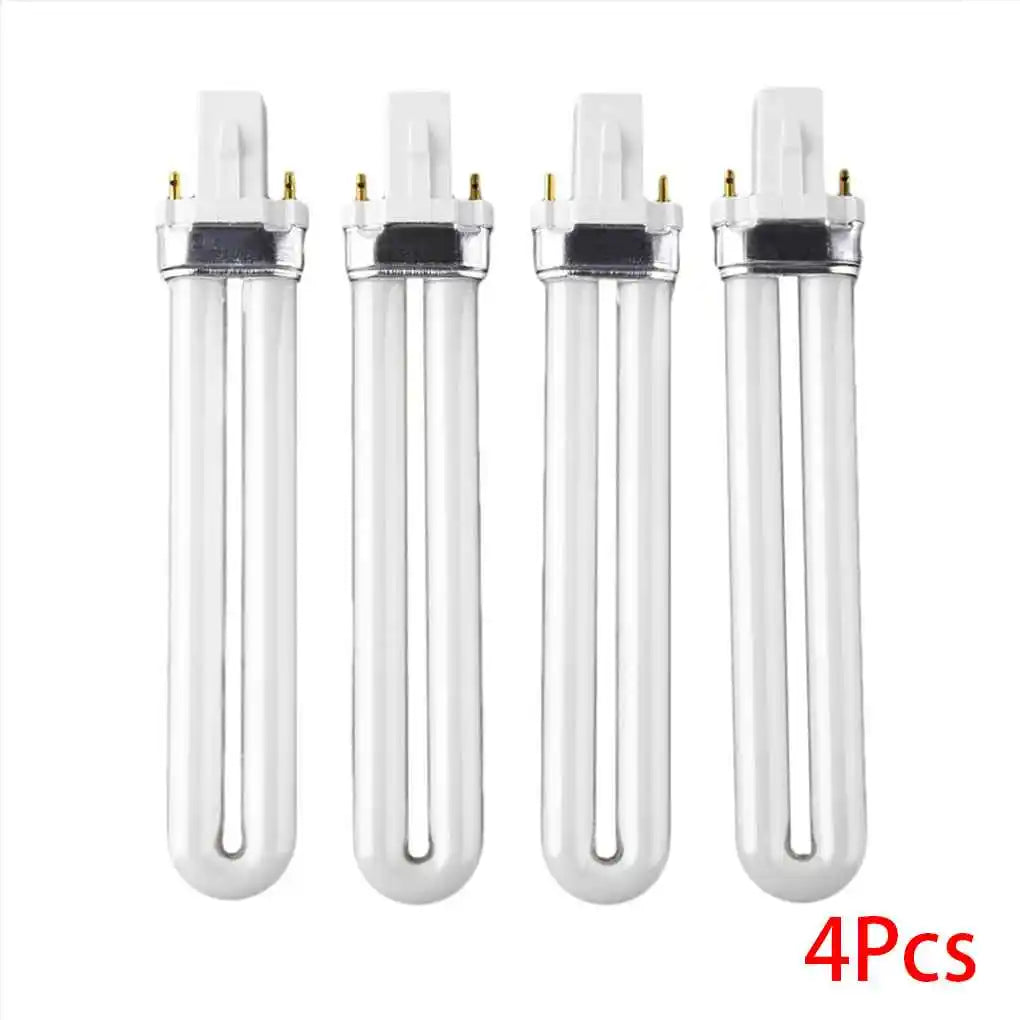 4Pcs 9W Curing UV Gel Lamp Gel Nail Art Dryer Light Bulb Tube Replacement Nail Art Manicure Tools