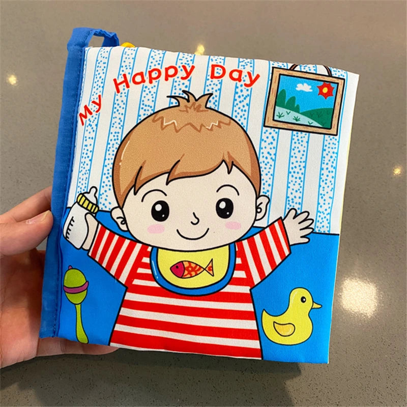 Baby Puzzle Fabric Books Parent-Child Interaction Early Learning Cloth Book 0-12 Months Ring Paper Develop Cognize Reading Toys