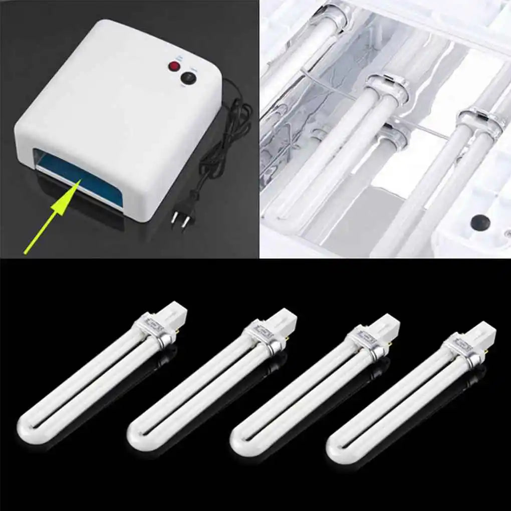 4Pcs 9W Curing UV Gel Lamp Gel Nail Art Dryer Light Bulb Tube Replacement Nail Art Manicure Tools