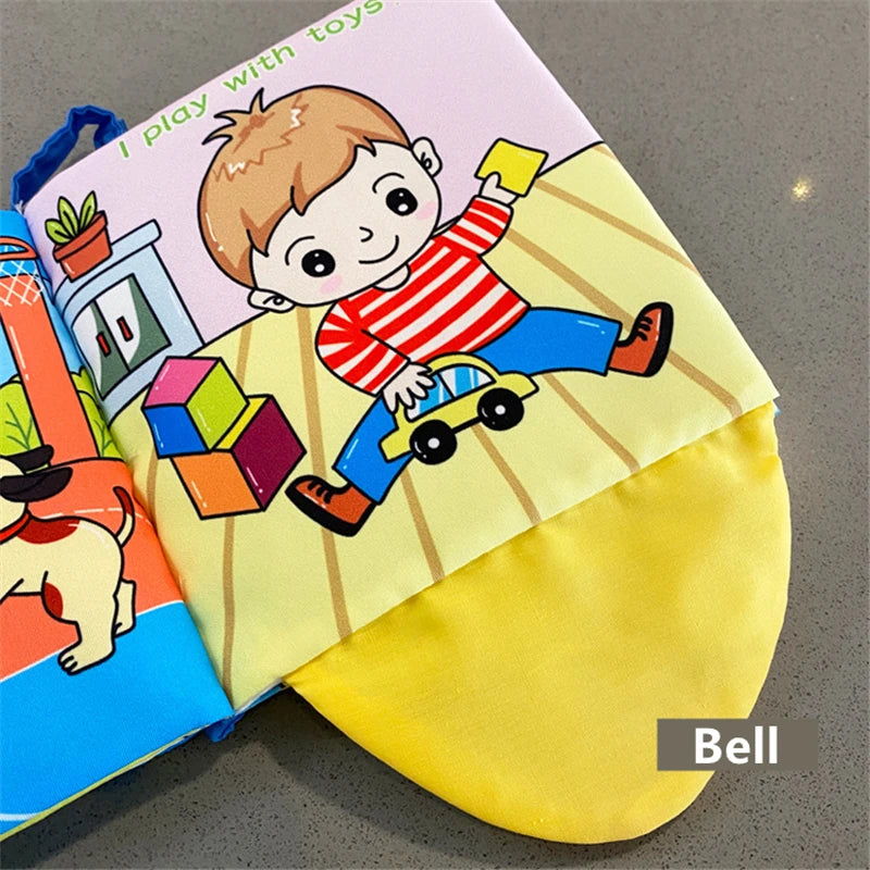 Baby Puzzle Fabric Books Parent-Child Interaction Early Learning Cloth Book 0-12 Months Ring Paper Develop Cognize Reading Toys