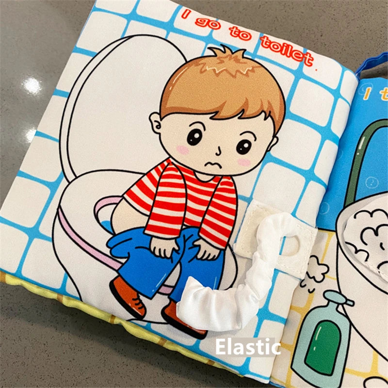 Baby Puzzle Fabric Books Parent-Child Interaction Early Learning Cloth Book 0-12 Months Ring Paper Develop Cognize Reading Toys