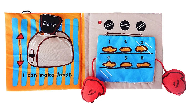 Baby Puzzle Fabric Books Parent-Child Interaction Early Learning Cloth Book 0-12 Months Ring Paper Develop Cognize Reading Toys