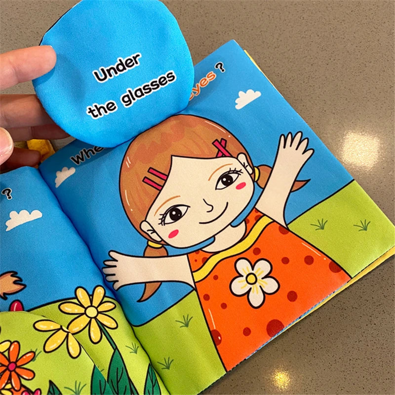 Baby Puzzle Fabric Books Parent-Child Interaction Early Learning Cloth Book 0-12 Months Ring Paper Develop Cognize Reading Toys