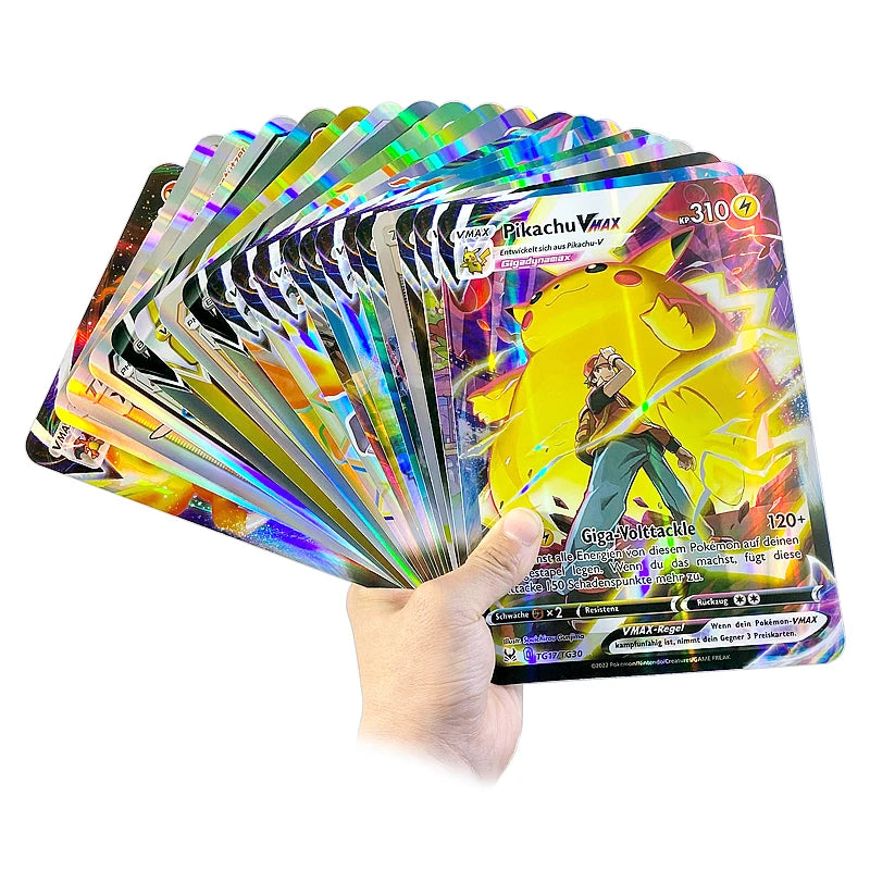 5-30 Pcs/set Pokemon Cards Jumbo Card Italian English Vmax GX Color Energy Card Pikachu Rare Collection Battle Trainer Boys Gift