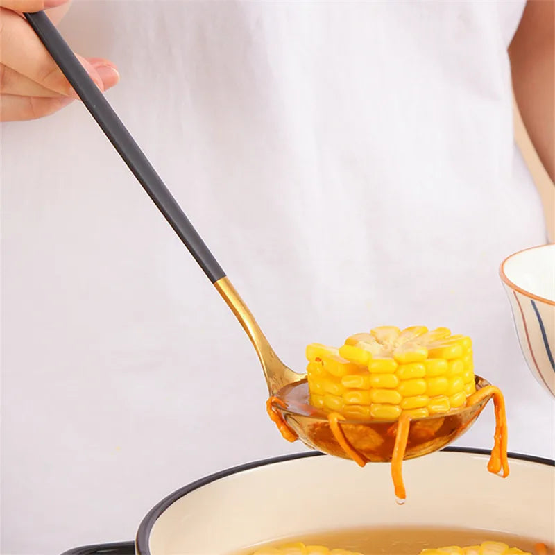 New Stainless Steel Kitchen Cooking Utensils Rice Spatula Shovel Soup Spoon Colander Household Creative Kitchenware Accessories