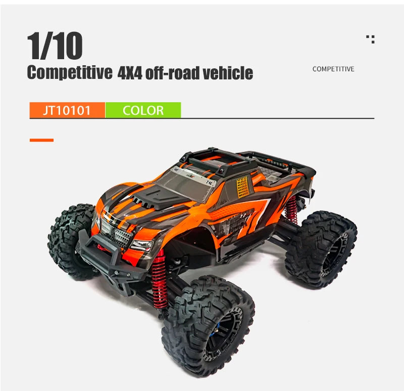 RC Car 1/10 4WD 2.4G Remote Control Car 550 Carbon Brush Strong Motor Drift Off-Road Desert Racing Car Remote Truck Toys