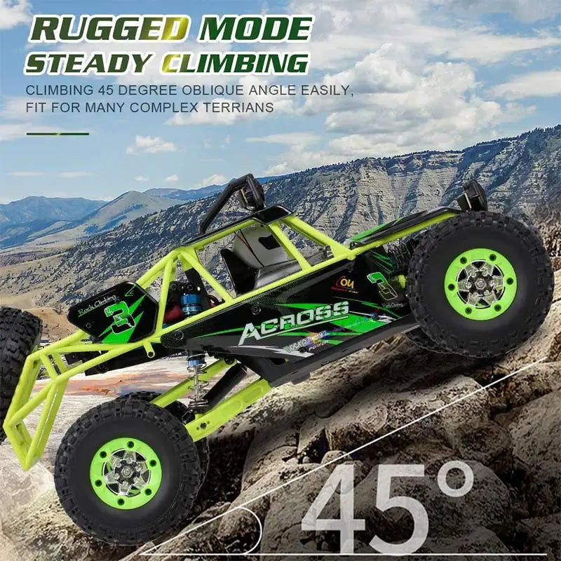 WL 12428 WLtoys 1/12 4WD RC Racing Car High Speed Off-Road Remote Control Alloy Climbing Truck LED Light Buggy Toys Kids Gift