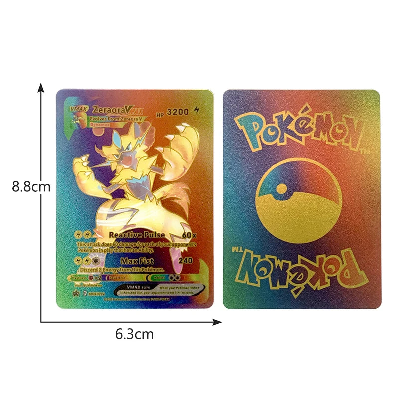 165Pcs Pokemon Gold Foil Card VSTAR VMAX EX GX Cards English French German Spanish Charizard Pikachu Arceus Colour Pokémon Cards