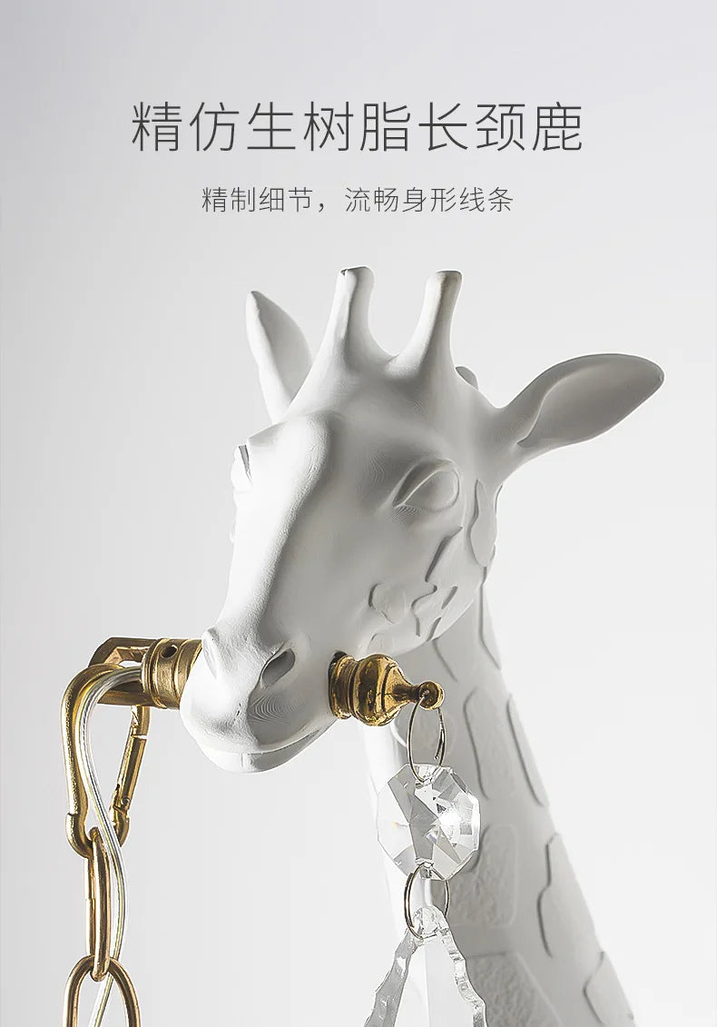 Giraffe Wall Lamp Animal Resin Modeling Wall Sconce Led Lamp Bedroom Bedside Living Room Decoration Lights