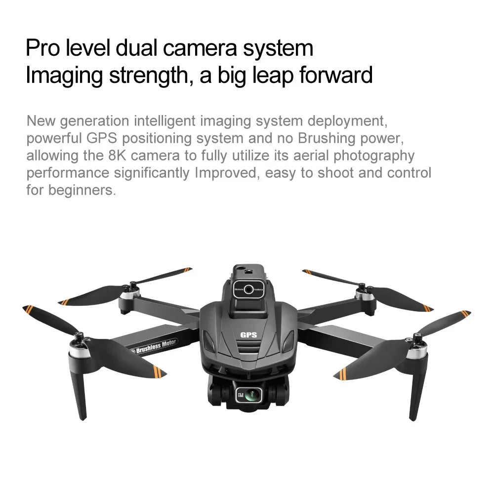 HD V168 MAX PRO Drone GPS 8K HD Camera 5G WIFI FPV Brushless RC Quadcopter Obstacle Avoidance Automatic Return