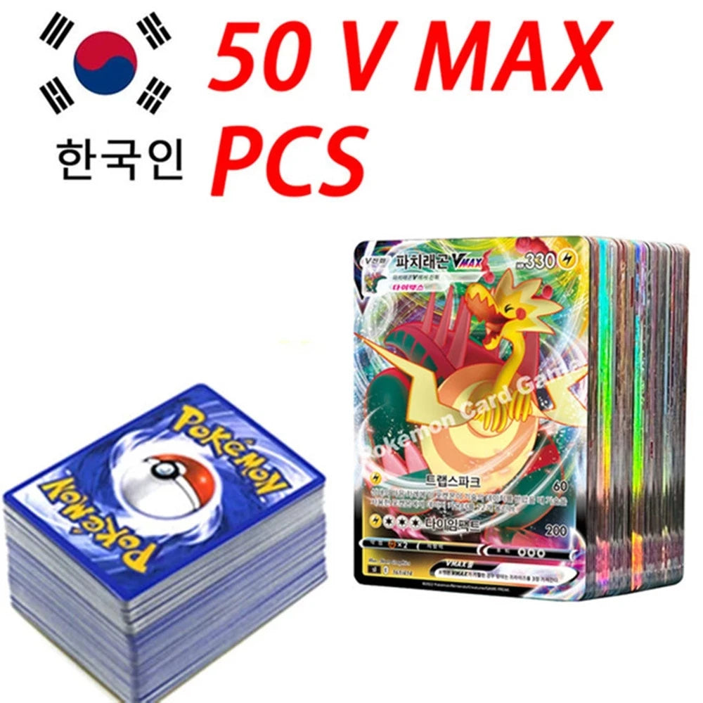 Pokemon Cards in Korean Vstar Vmax GX Limited CSR Shiny Rainbow Arceus Pikachu Charizard Holographic Playing Cards Kids Gift