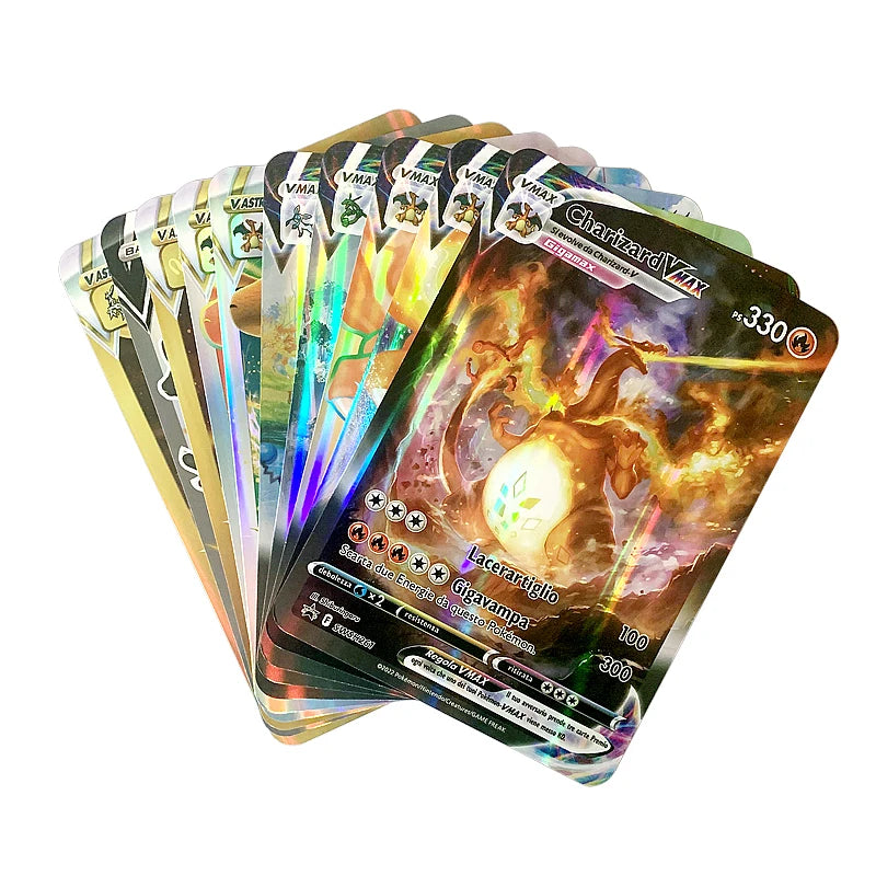 15/30pcs Anime Pokemon Pikachu Cards Shining Vmax Vstar Big Size Collection Battle Trainer Card Children GX VMax Card Toys Gifts