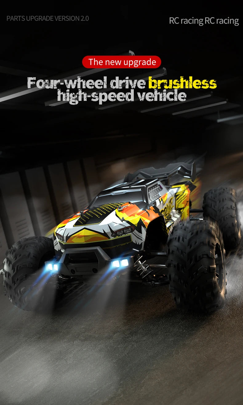 1:16 75KM/H or 50KM/H 4WD RC Car with LED Remote Control Cars High Speed Drift Monster Truck for Kids Vs Wltoys 144001 Toys