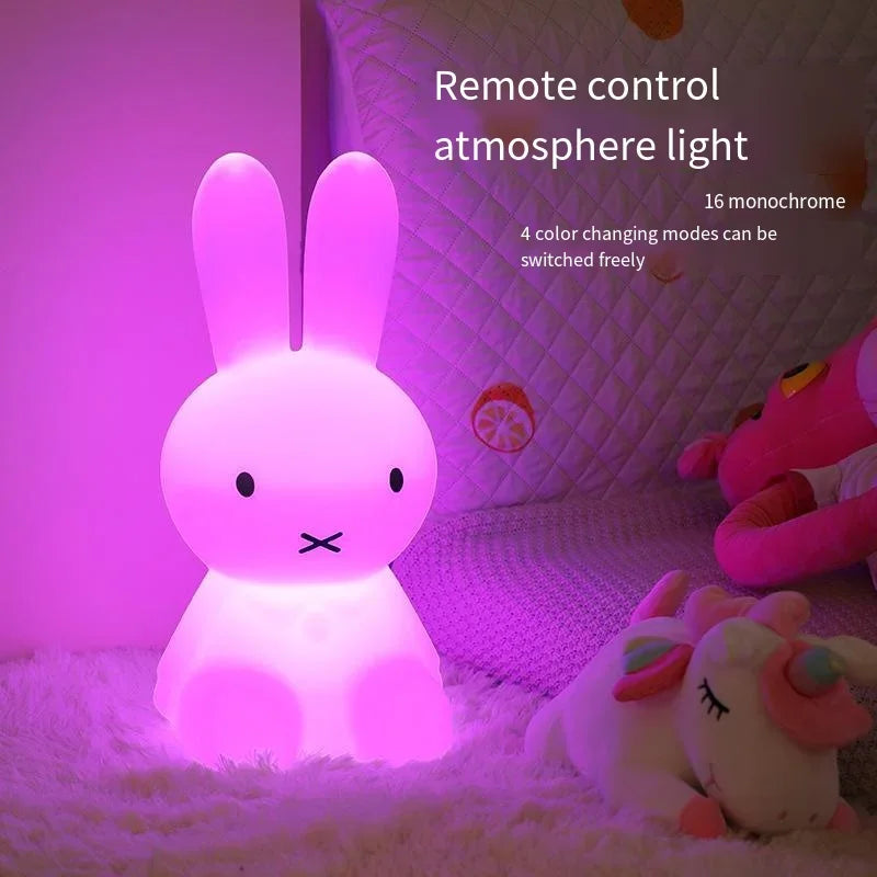 Rabbit  Mood Light LED Desk Lamp Cute Cartoon Children's Gift Bedroom Bedside Light Living Room Floor Light