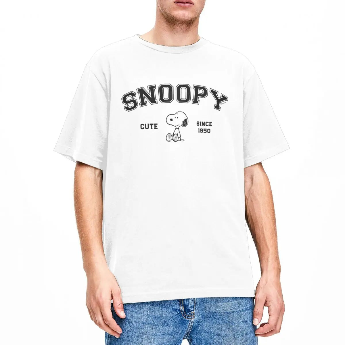 Men Women's Comic Peanuts Vintage Snoopy Graphic Printed Tee Shirt Merch Cotton Cute Cartoon Dog T Shirt Tee Clothes Classic