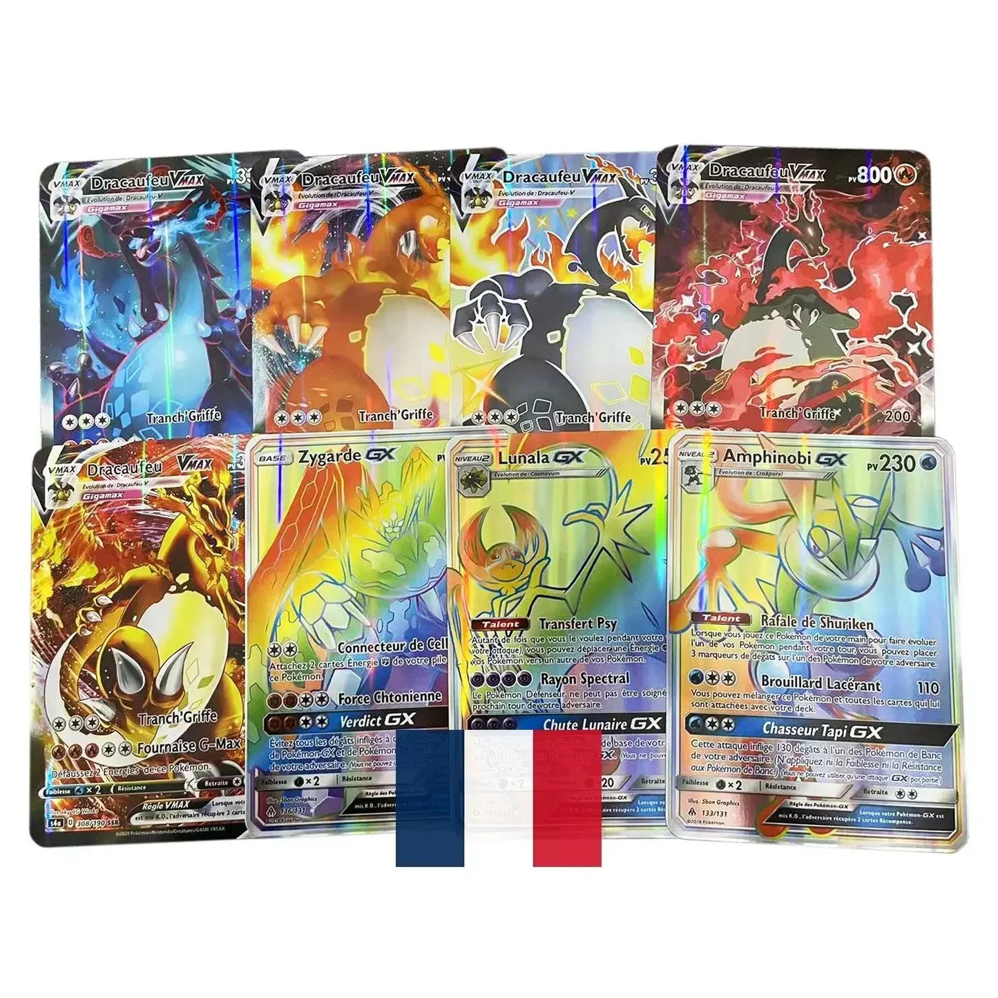 Pokemon 21*15cm Big Rainbow Cards Vstar Pack Oversized Jumbo Letters Spanish German French Vmax GX Arceus Charizard Rare Card