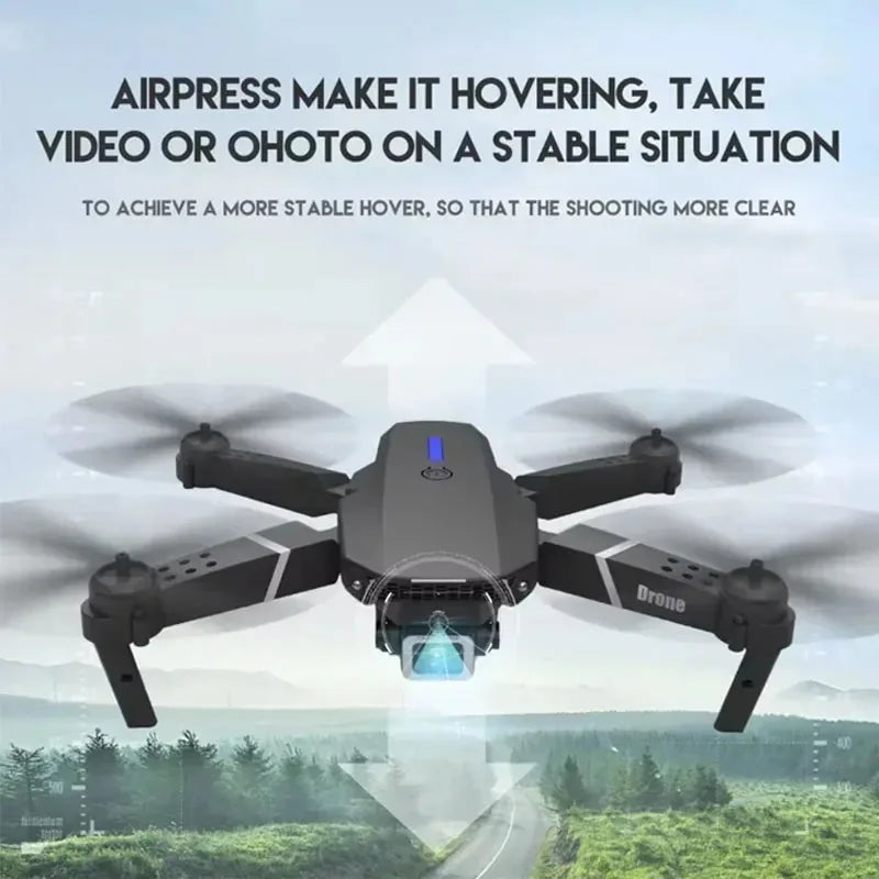 2024 E88Pro RC Drone 4K Professinal With 3 Battery 1080P Wide Angle HD Camera Foldable Helicopter WIFI FPV Height Hold Gift Toy