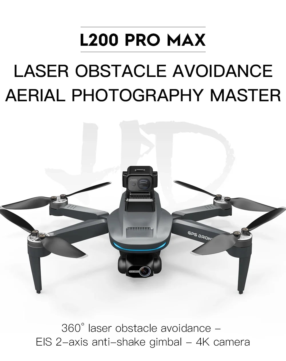 L200 PRO MAX Drone 4K 2-Axis PTZ HD Dual Camera 360° Laser Obstacle Avoidance Brushless Motor GPS 5G WIFI RC FPV Quadcopter Toys