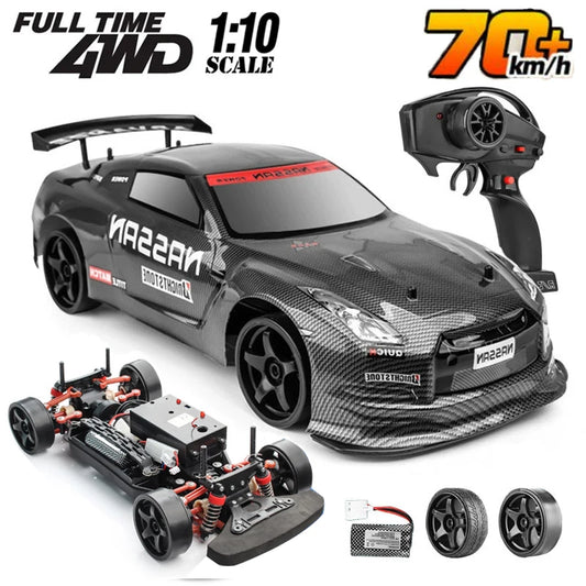 1:10 70km/h High-speed Drift Remote Control Car 2.4G 4WD Rc Off-road Vehicle Dual-speed Rc Car Children's Christmas Gift