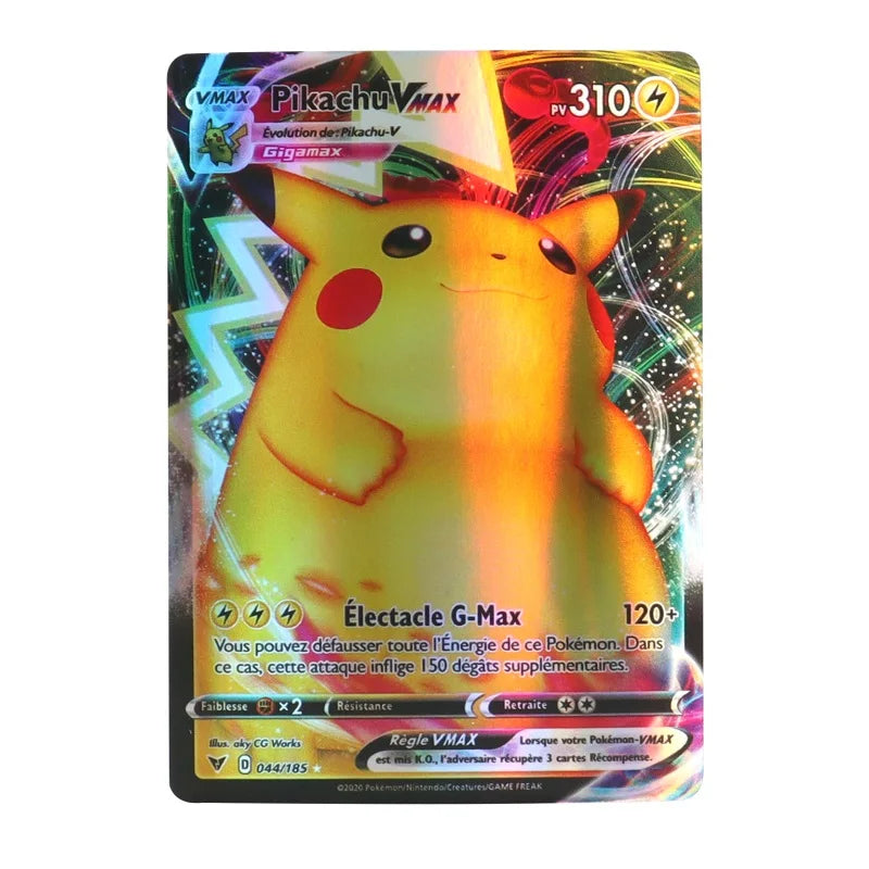 60-100Pcs French Pokemon cards MEGA Vmax Shiny trading Card Birthday gift for children