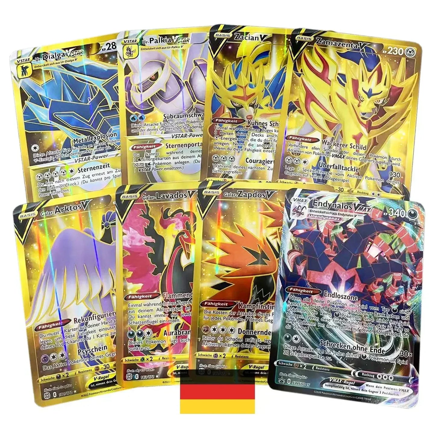 Pokemon 21*15cm Big Rainbow Cards Vstar Pack Oversized Jumbo Letters Spanish German French Vmax GX Arceus Charizard Rare Card