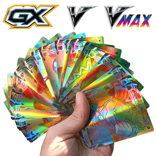 50Pcs Pokemons Card Shining TAKARA TOMY GX VMAX V MAX Cards Game Battle Carte Trading Children Toy