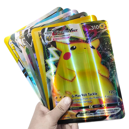 15/30pcs Anime Pokemon Pikachu Cards Shining Vmax Vstar Big Size Collection Battle Trainer Card Children GX VMax Card Toys Gifts