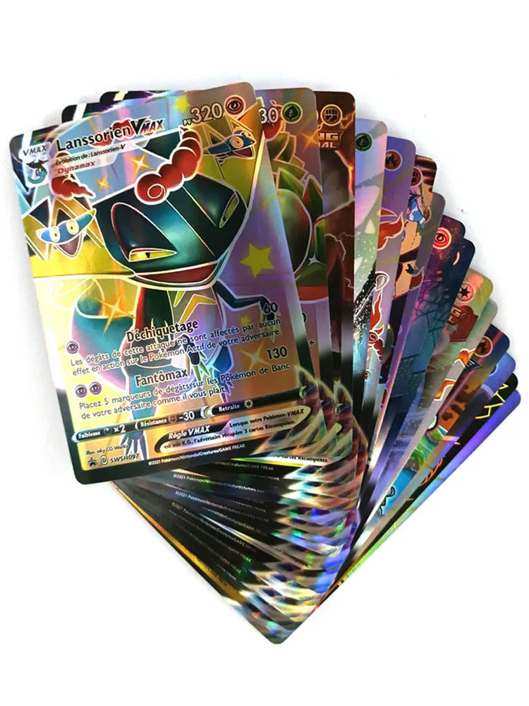 50Pcs Pokemons Card Shining TAKARA TOMY GX VMAX V MAX Cards Game Battle Carte Trading Children Toy