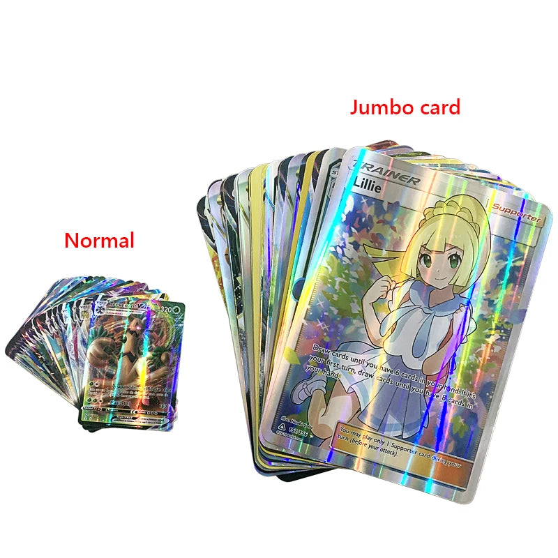 5-30 Pcs/set Pokemon Cards Jumbo Card Italian English Vmax GX Color Energy Card Pikachu Rare Collection Battle Trainer Boys Gift