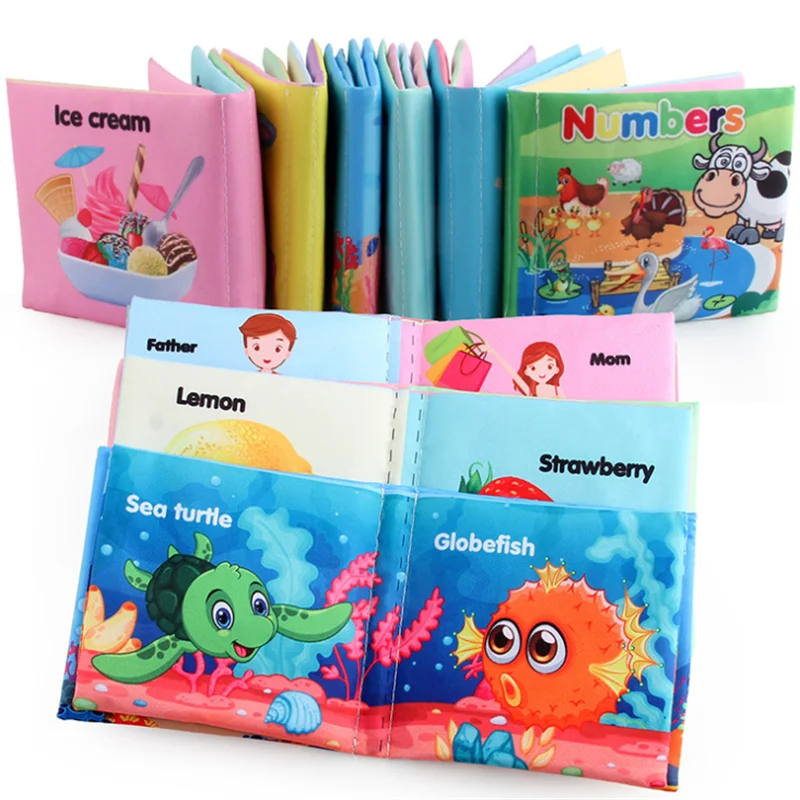 Baby Books Early Development Sensory Baby Cloth Book Baby Games Black White Books Toys For Babies 0 12 Months 1 2 Year Old