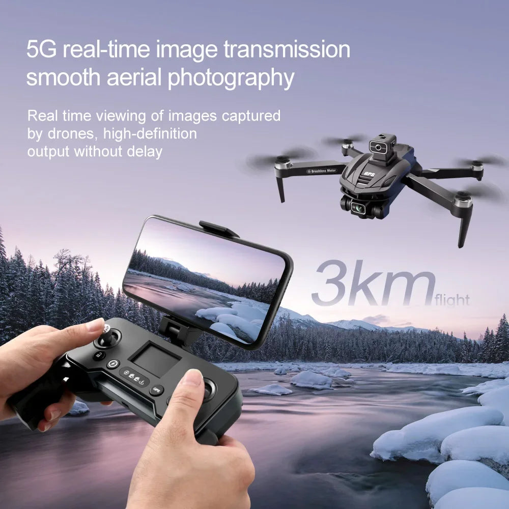 HD V168 MAX PRO Drone GPS 8K HD Camera 5G WIFI FPV Brushless RC Quadcopter Obstacle Avoidance Automatic Return