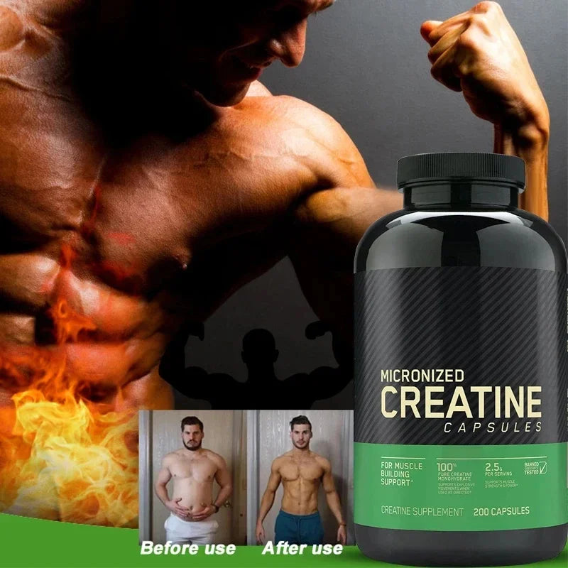 60 Capsules Creatine, Muscle Building creatine monohydrate power, performance and accelerate muscle growth Kreatin