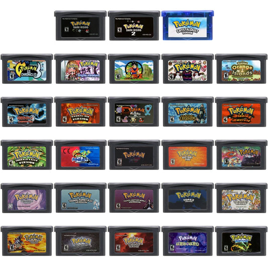 Pokemon GBA Games Cartridge 32 Bit Video Game Console Card Ultraviolet Pinball Emerald Kaizo Radical Red Sienna for Fans Gift