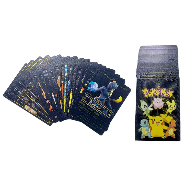 165Pcs Pokemon Gold Foil Card VSTAR VMAX EX GX Cards English French German Spanish Charizard Pikachu Arceus Colour Pokémon Cards