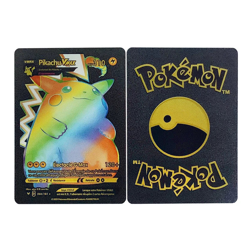 165Pcs Pokemon Gold Foil Card VSTAR VMAX EX GX Cards English French German Spanish Charizard Pikachu Arceus Silver Pokémon Cards