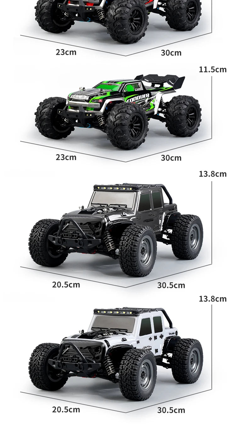 1:16 75KM/H or 50KM/H 4WD RC Car with LED Remote Control Cars High Speed Drift Monster Truck for Kids Vs Wltoys 144001 Toys