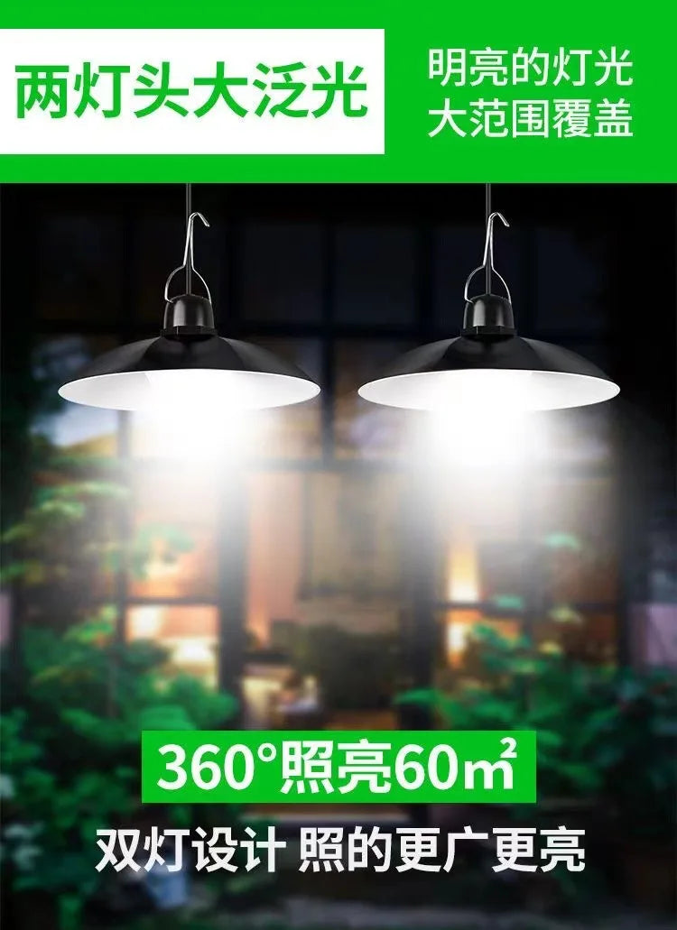 Auto-lighting Solar Pendant Light Led Solar Powered Lamp White/Warm light with Remote Control Chandelier Camping Outdoor Garden