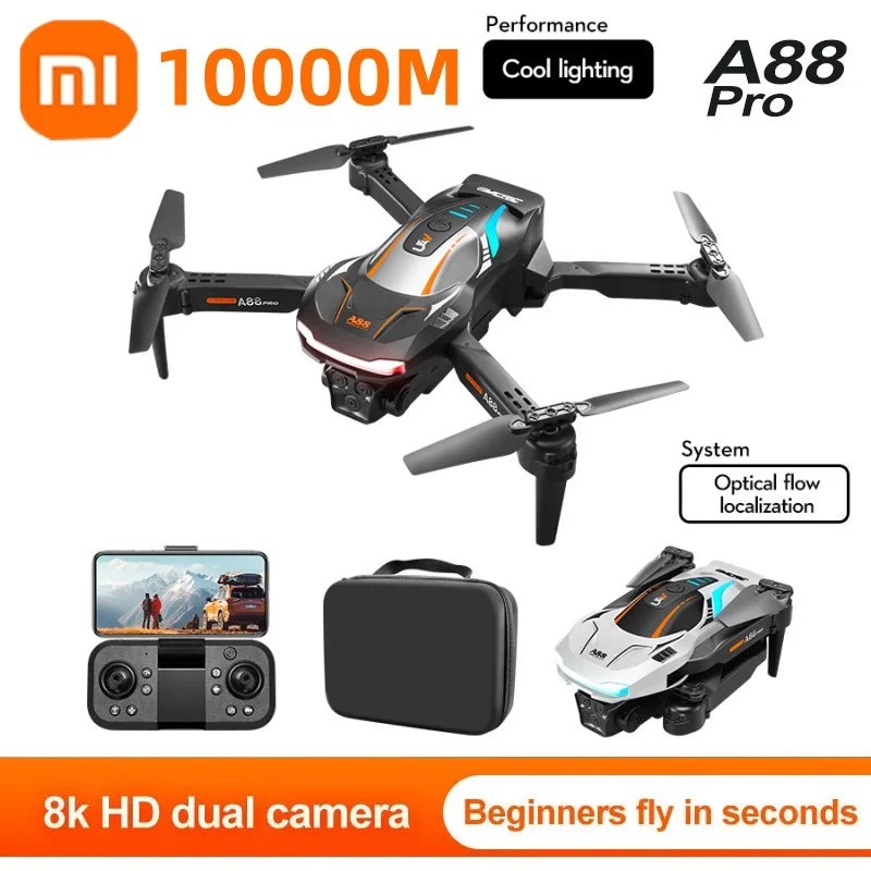 Xiaomi 10000M A88 Drone Professional 8K GPS Dual Camera 5G Obstacle Avoidance Optical Flow Positioning Brushless Upgraded RC ﻿