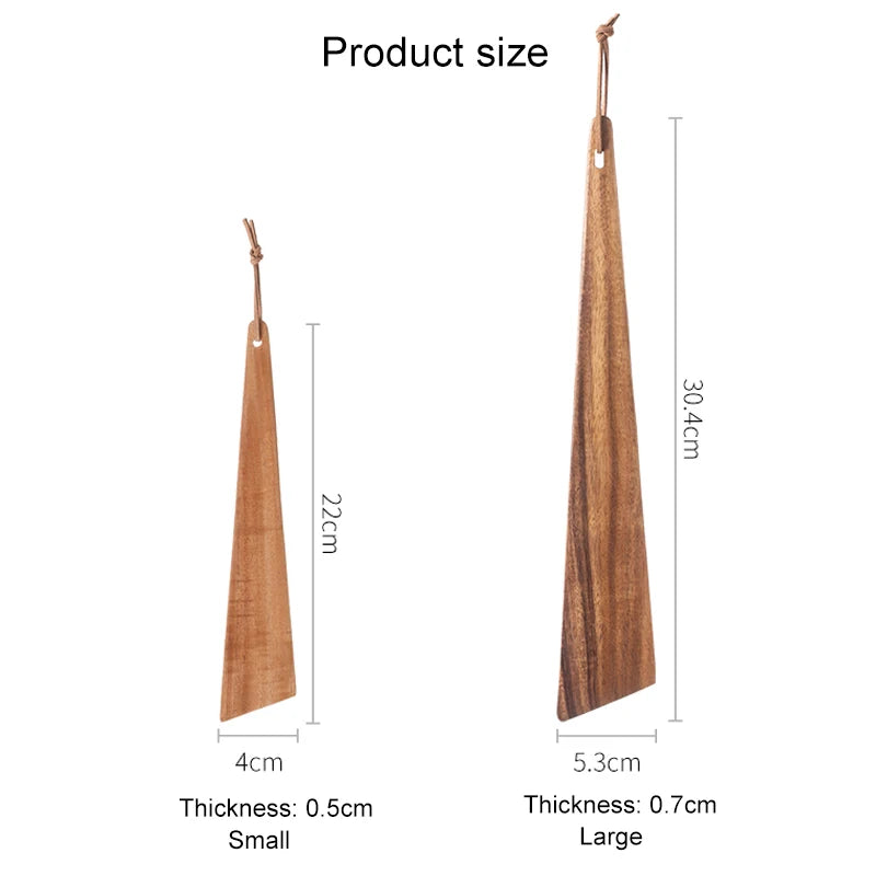 SHIMOYAMA Teak Wood Tableware Spatulas Kitchen Gadgets Triangular Cooking Spatula Portable Outdoor Camping Utensils  Scraper