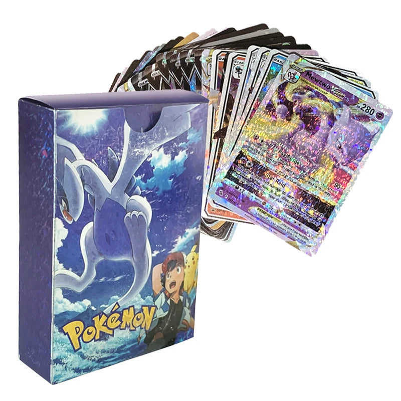 165Pcs Pokemon Gold Foil Card VSTAR VMAX EX GX Cards English French German Spanish Charizard Pikachu Arceus Colour Pokémon Cards