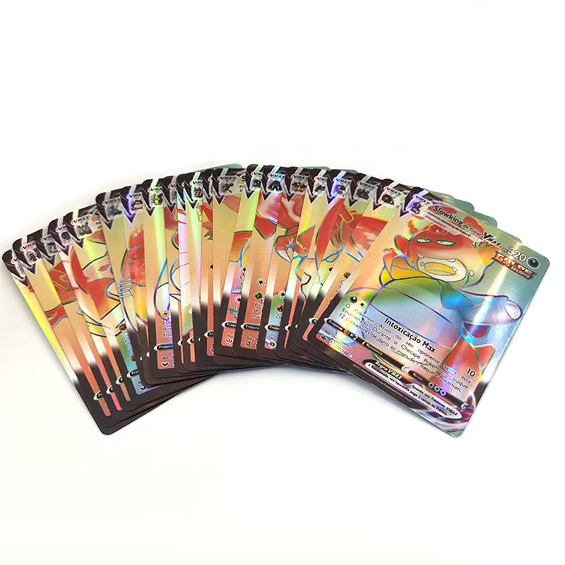 Pokemon Cards Portuguese 40-100pcs GX V Vmax Charizard  Pokemon Pikachu Carte Game Battle Carte Trading Shining Cards