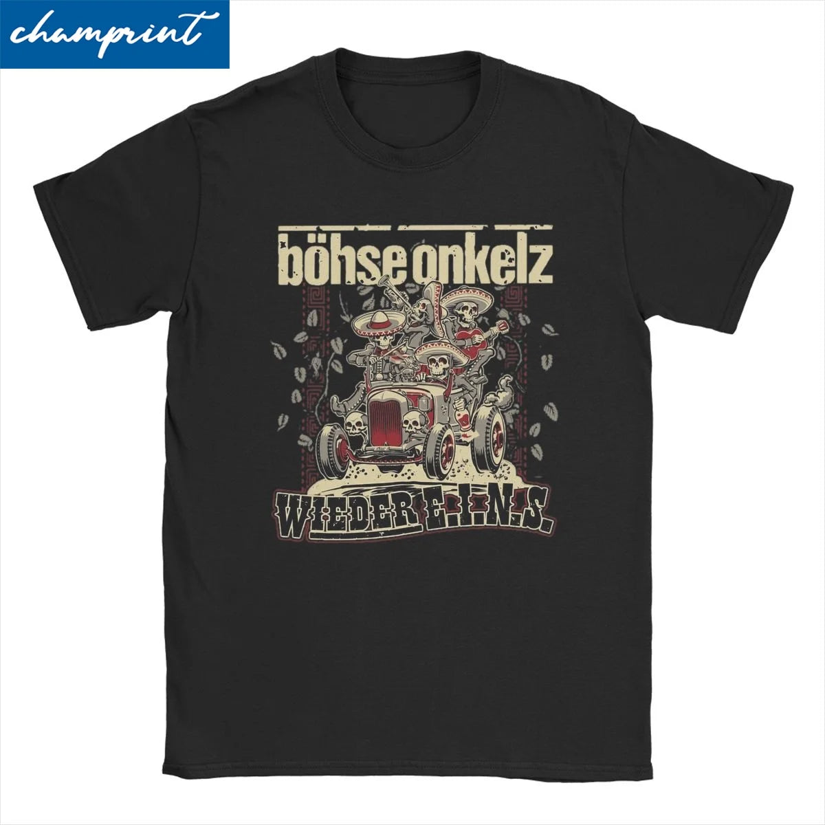 Funny Bohse Onkelz German T-Shirts for Men Women Crew Neck Pure Cotton T Shirt Rock Music Short Sleeve Tees Plus Size Clothes