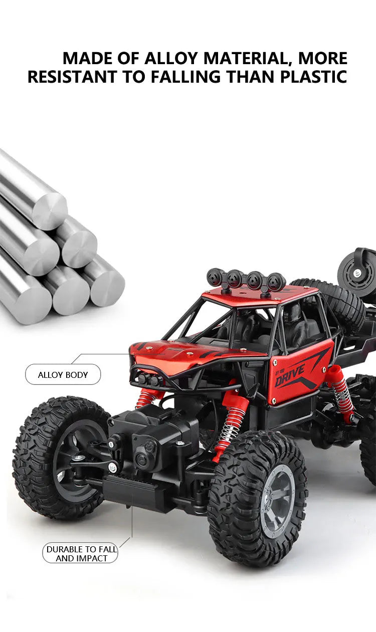 Hot 1: 18 Six Wheel Drive RC CAR Cross-country Climbing Spray Racing Car Remote Control Electric Car Fall Resistant Boy Toy Gift